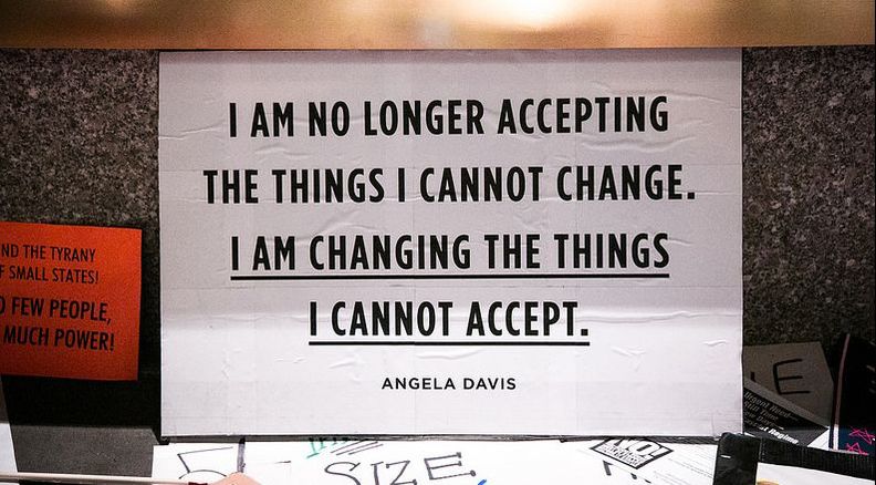 Picture: I am no longer accepting the things I cannot change. I am changing the things I cannot accept. - Angela Davis